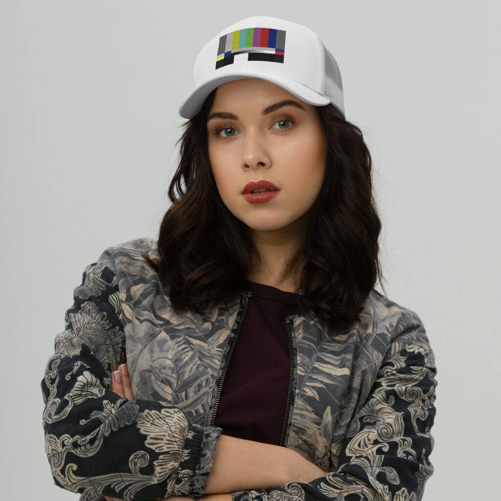 Color Bars Embroidered Trucker Cap